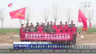 梁山县退役军人事务局联合老兵协会开展义务植树活动
