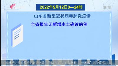 2022年5月12日0-24時山東省新型冠狀病毒肺炎疫情