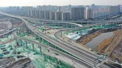 内环高架及连接线项目杨柳互通立交北向西、西向北匝道提前通车