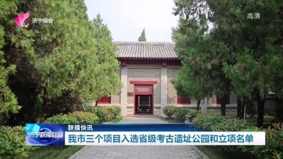 济宁市三个项目入选省级考古遗址公园和立项名单